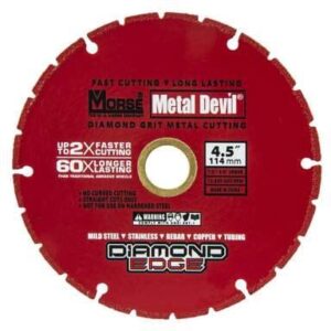 MK MORSE 114MM (4.5") Metal Devil Diamond Edge Cutting Disc Single pack