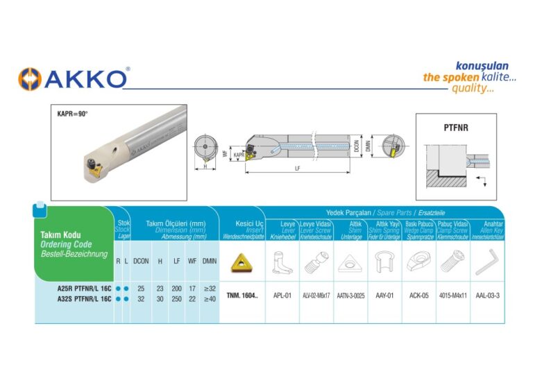 AKKO A25R PTFNL 16C Internal turning toolholder LEFT HAND 25mm boring bar - Image 2