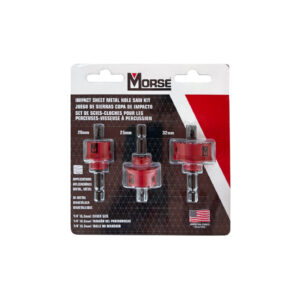 MK Morse Impact Holesaw Set 3 piece Metric 20mm, 25mm and 32mm